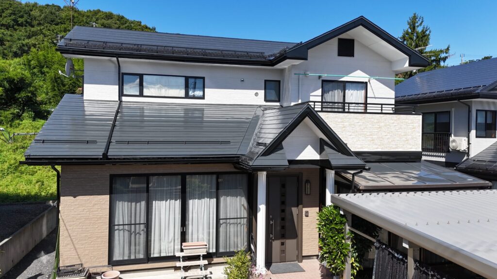 山形県天童市 山形県天童市窯業サイディング【ラジカル4回塗り】【外壁カバー】金属屋根【無機3回塗り】【雪止め交換】面積【外壁127㎡屋根124㎡】