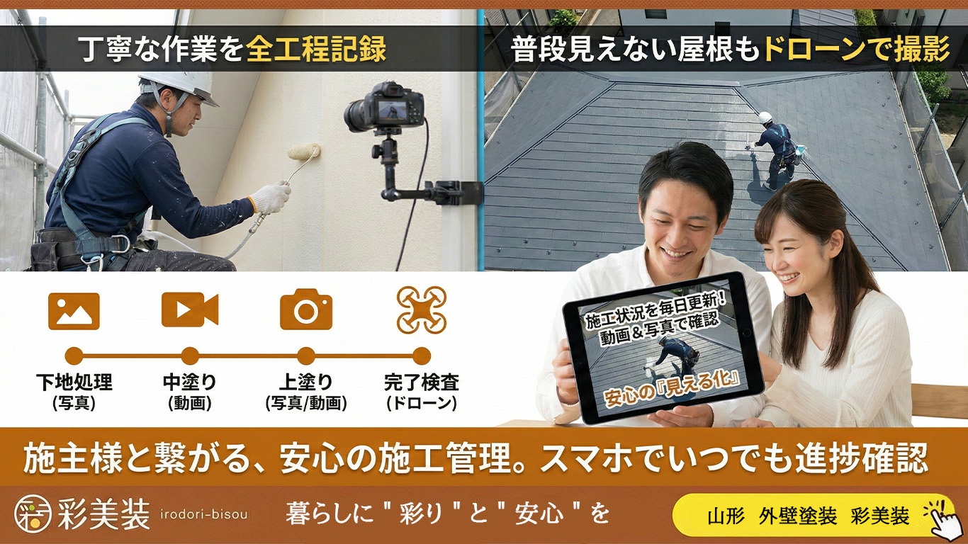外壁屋根工事の安心の施工管理動画